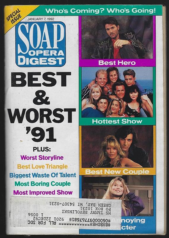 Soap Opera Digest - Soap Opera Digest January 7, 1992