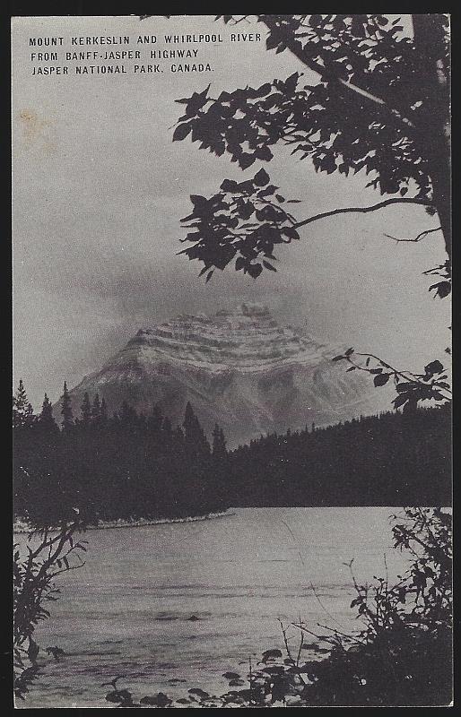 Postcard - Mount Kerkeslin and Whirlpool River from Banff-Jasper Highway, Jasper National Park, Canada