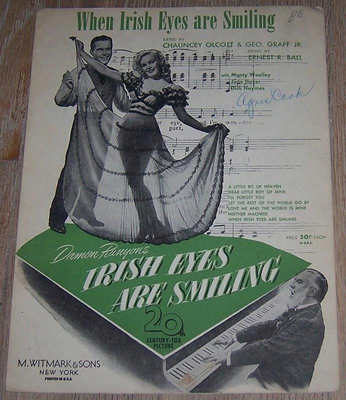 Sheet Music - When Irish Eyes Are Smiling
