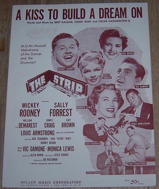 Sheet Music - Kiss to Build a Dream on