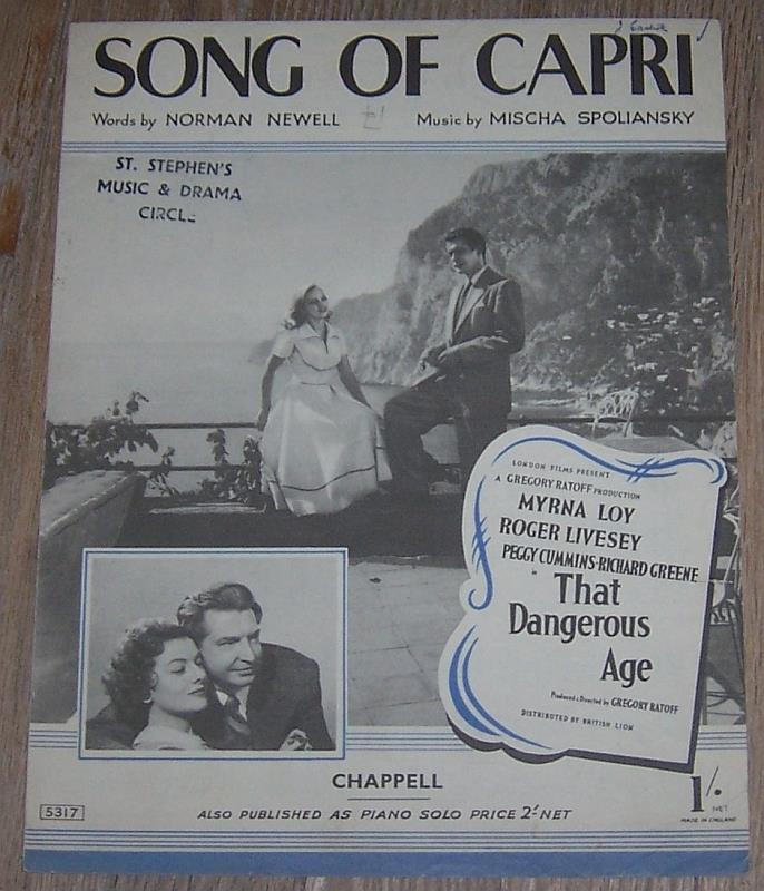 Sheet Music - Song of Capri