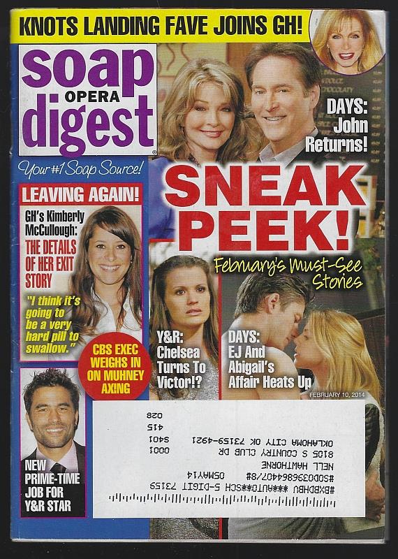 Image for SOAP OPERA DIGEST FEBRUARY 10, 2014