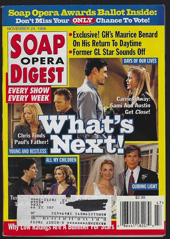 Soap Opera Digest - Soap Opera Digest November 24, 1998