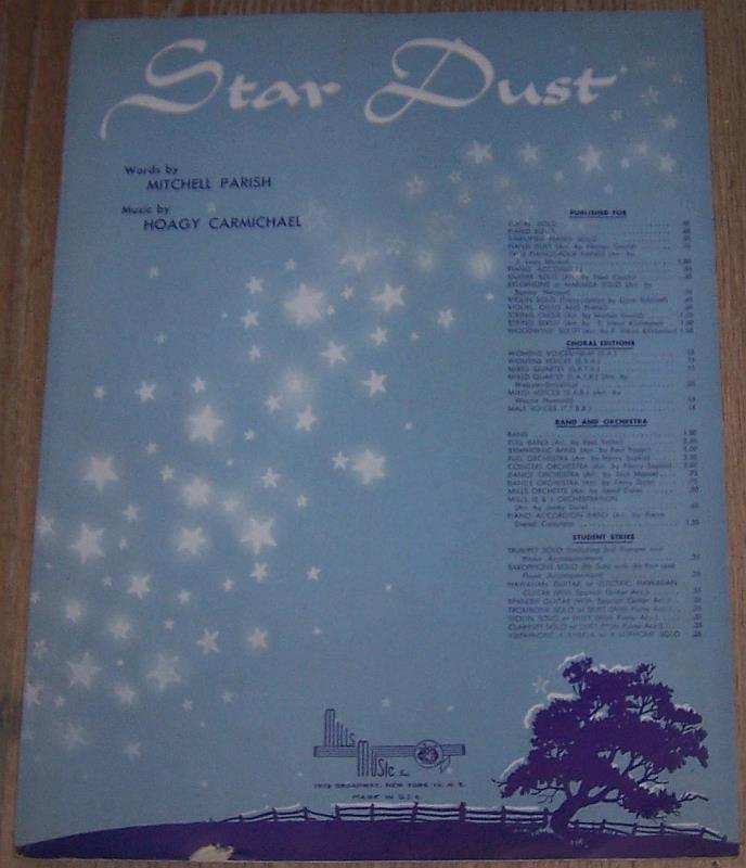 Sheet Music - Star Dust