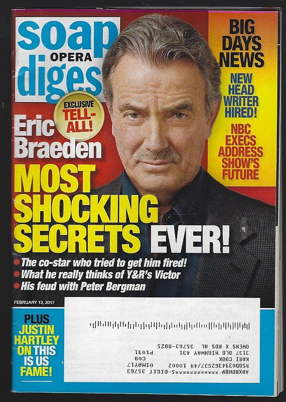 Image for SOAP OPERA DIGEST FEBRUARY 13, 2017