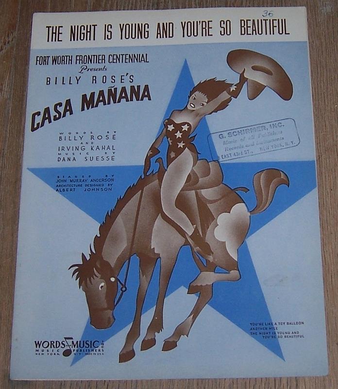 Sheet Music - Night Is Young and You're So Beautiful