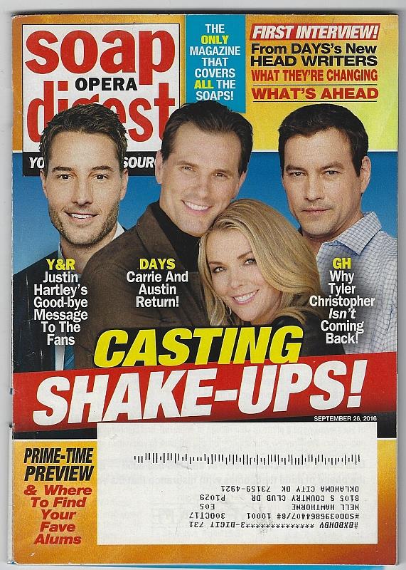 Soap Opera Digest - Soap Opera Digest September 26, 2016
