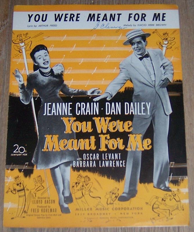 Sheet Music - You Were Meant for Me