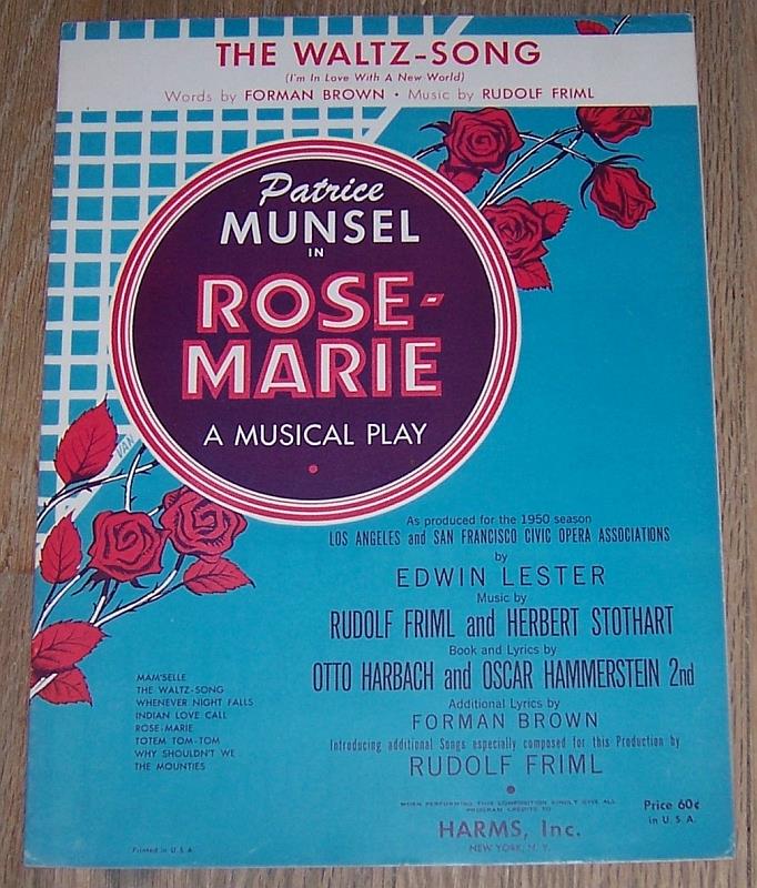 Sheet Music - Waltz Song I'm in Love with a New World