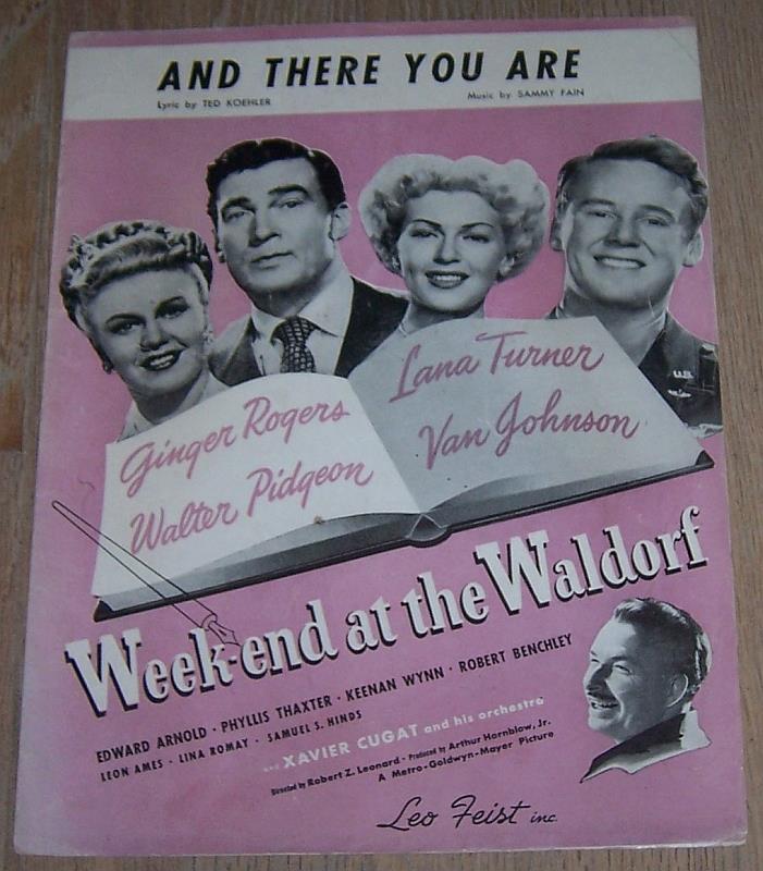 Sheet Music - And There You Are