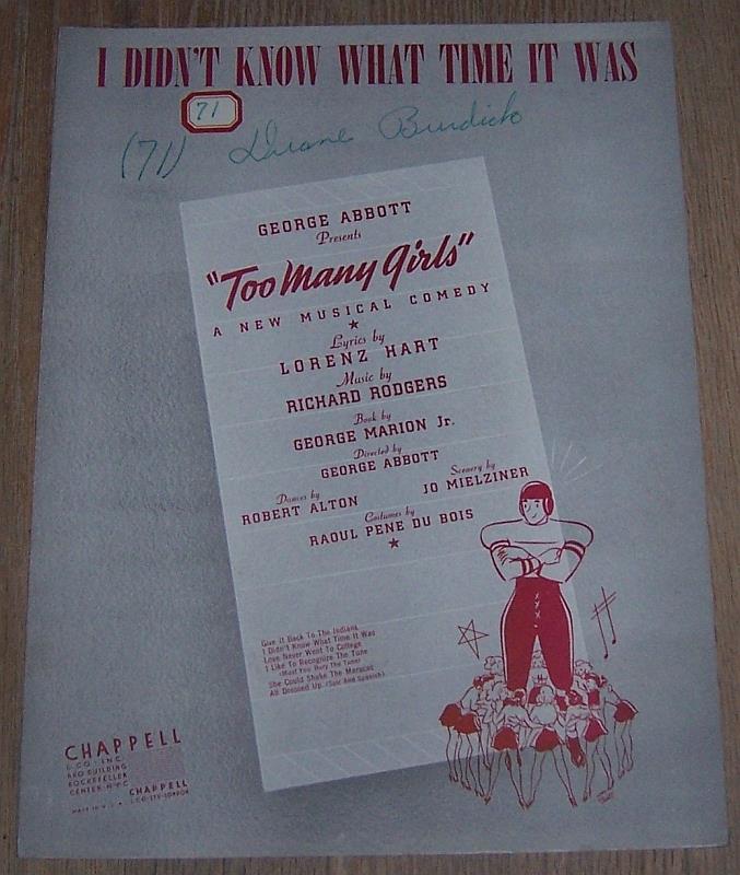 Sheet Music - I Didn't Know What Time It Was