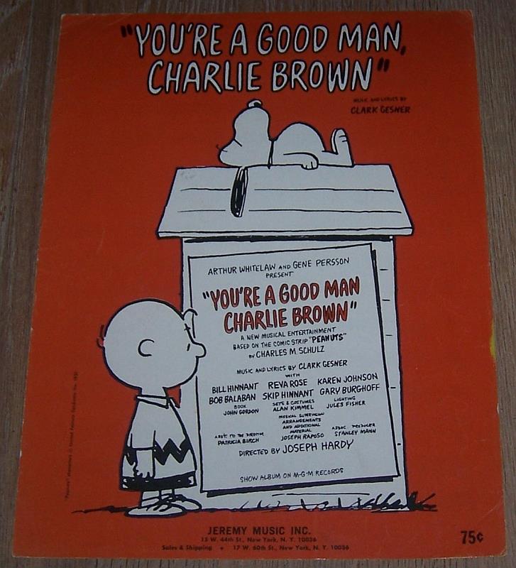 Sheet Music - You're a Good Man Charlie Brown
