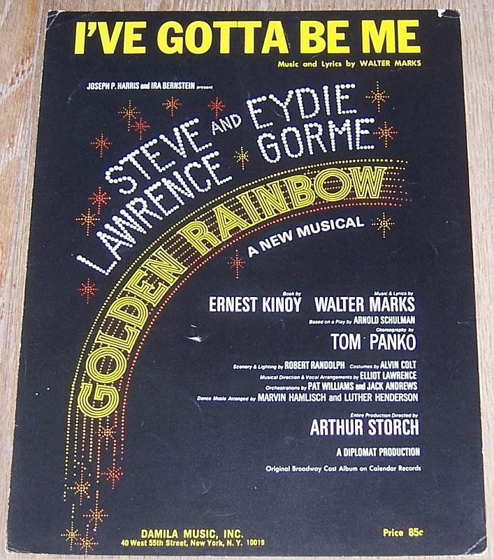 Sheet Music - I've Gotta Be Me