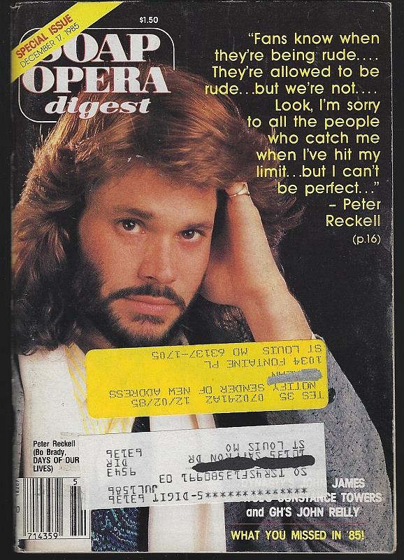 Soap Opera Digest - Soap Opera Digest December 17, 1985