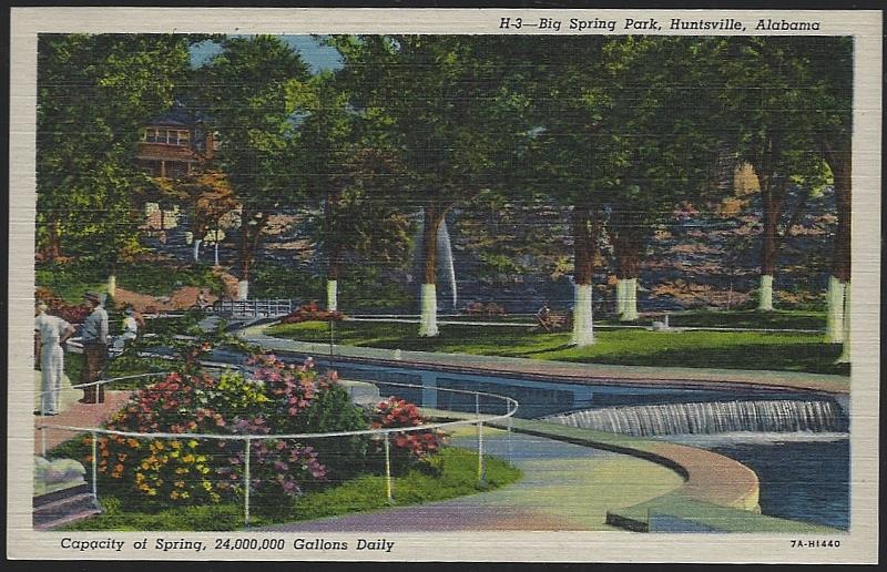 Postcard - Big Spring Park, Huntsville, Alabama