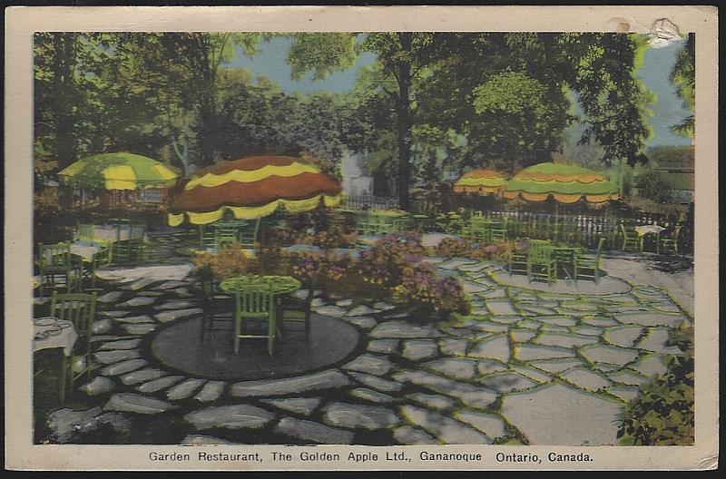 Postcard - Garden Restaurant, the Golden Apple, Gananoque, Ontario, Canada