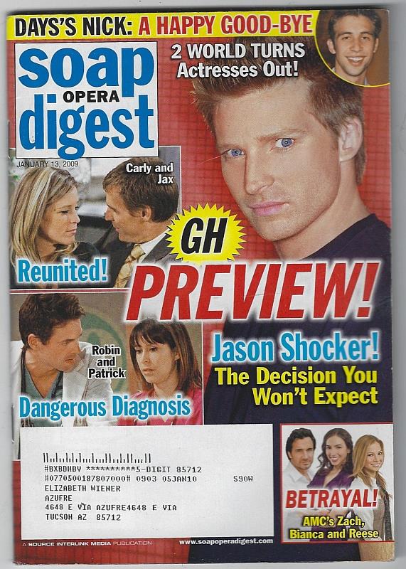 Soap Opera Digest - Soap Opera Digest January 13, 2009