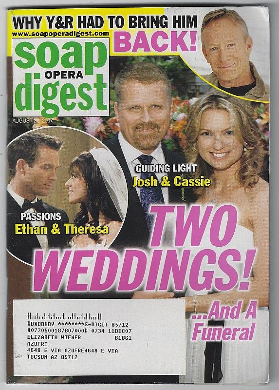 Soap Opera Digest - Soap Opera Digest August 21, 2007