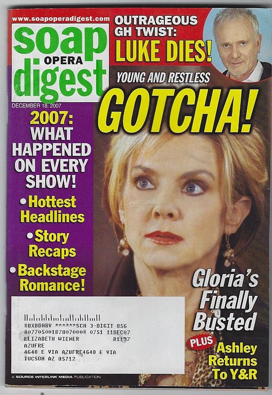 Soap Opera Digest - Soap Opera Digest December 18, 2007