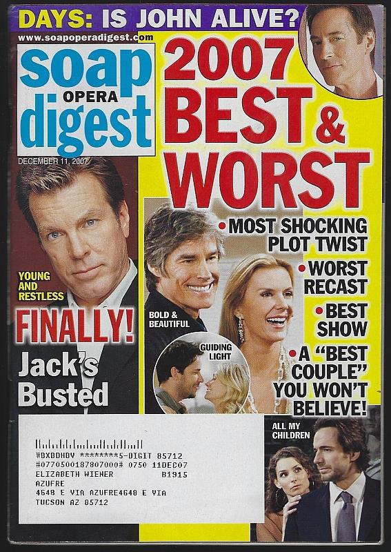 Soap Opera Digest - Soap Opera Digest December 11, 2007