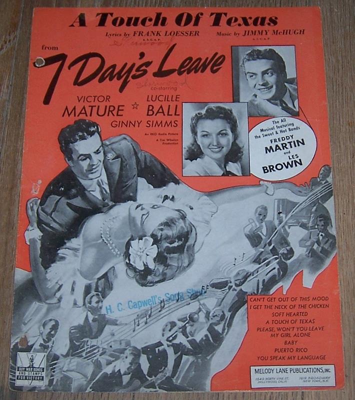 Sheet Music - Touch of Texas