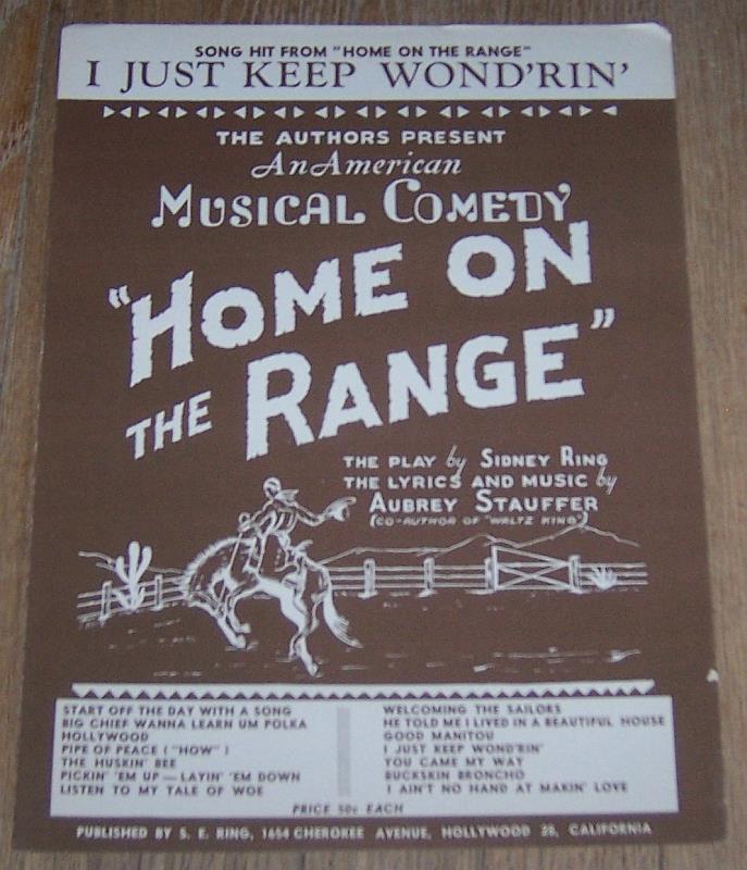 Sheet Music - I Just Keep Wond'rin'