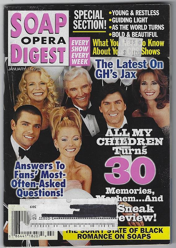 Soap Opera Digest - Soap Opera Digest January 11, 2000