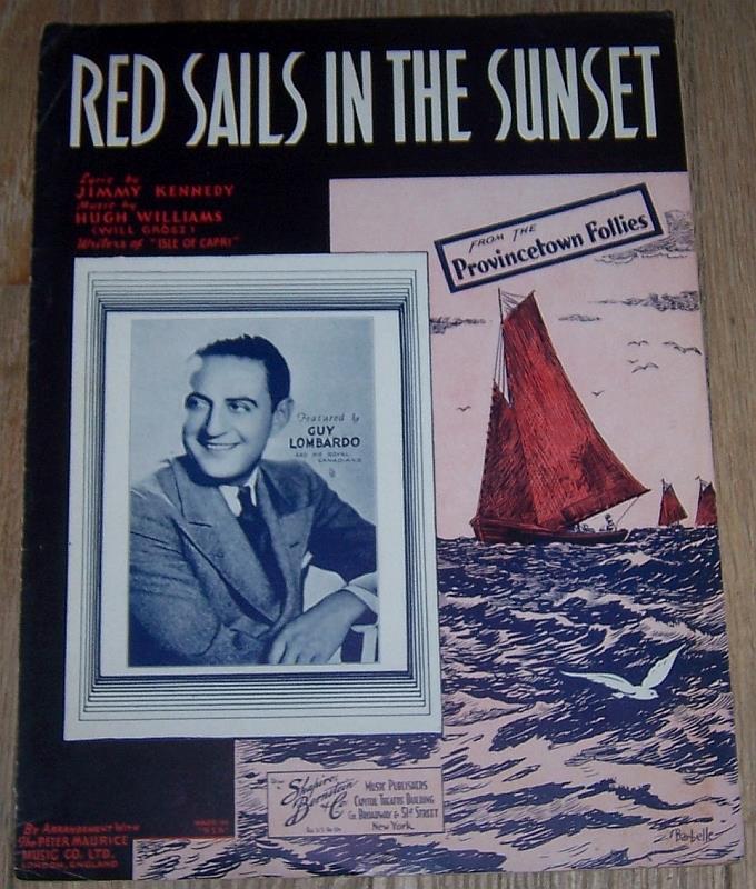 Sheet Music - Red Sails in the Sunset