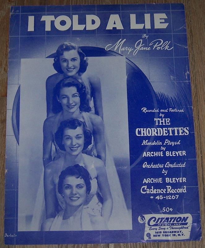 Sheet Music - I Told a Lie