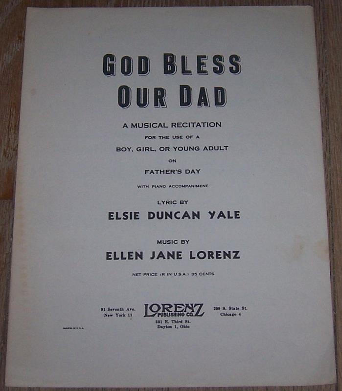 Sheet Music - God Bless Our Dad