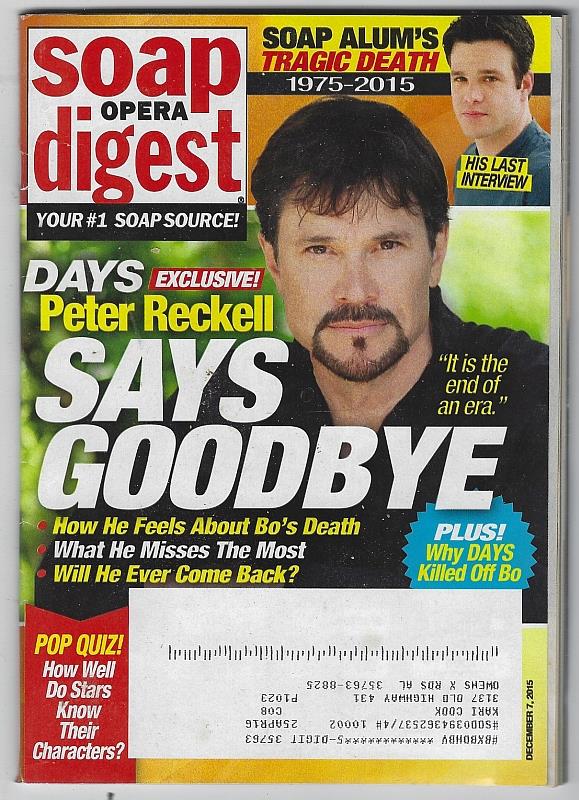 Soap Opera Digest - Soap Opera Digest December 7, 2015