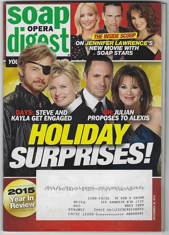 Soap Opera Digest - Soap Opera Digest December 28, 2015