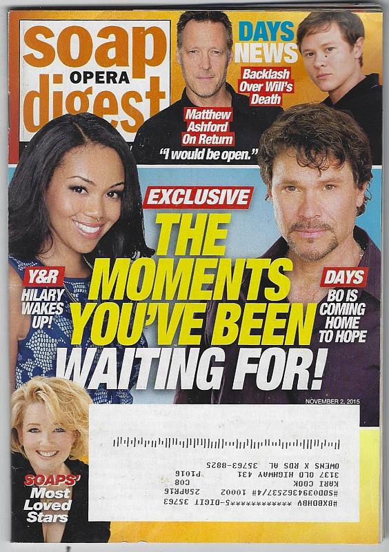 Soap Opera Digest - Soap Opera Digest November 2, 2015