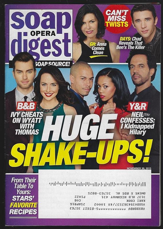 Soap Opera Digest - Soap Opera Digest November 30, 2015