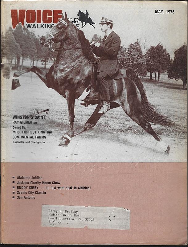 Tennessee Walking Horse - Voice of the Tennessee Walking Horse Magazine May 1975