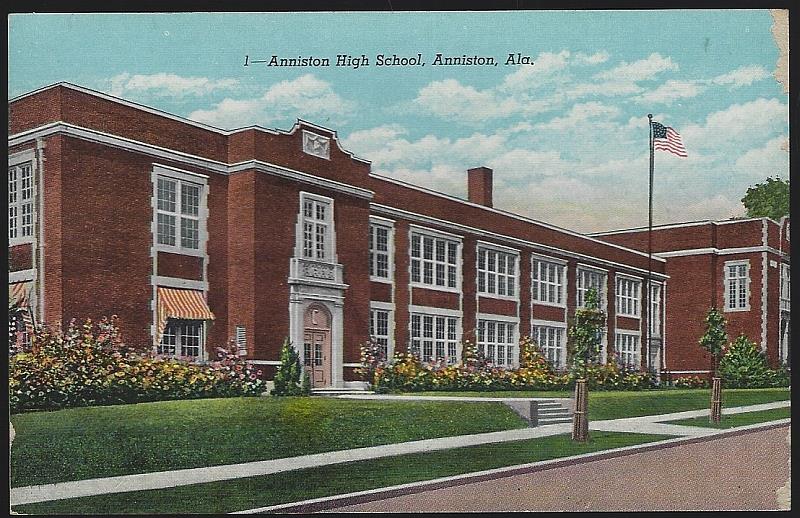 Postcard - Anniston High School, Anniston, Alabama