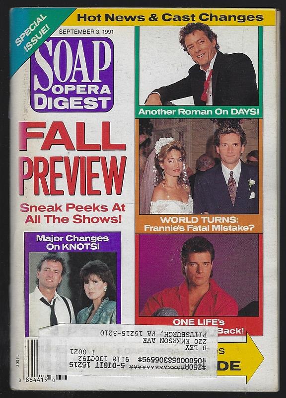 Soap Opera Digest - Soap Opera Digest September 3, 1991
