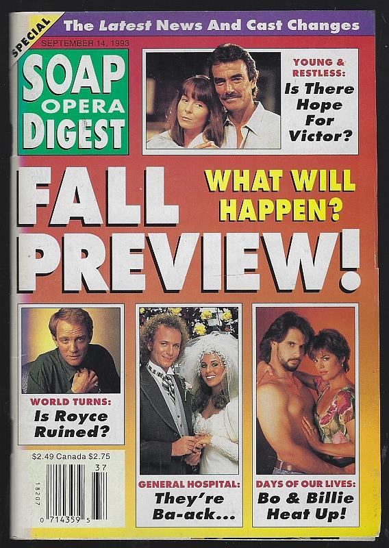 Soap Opera Digest - Soap Opera Digest September 14, 1993