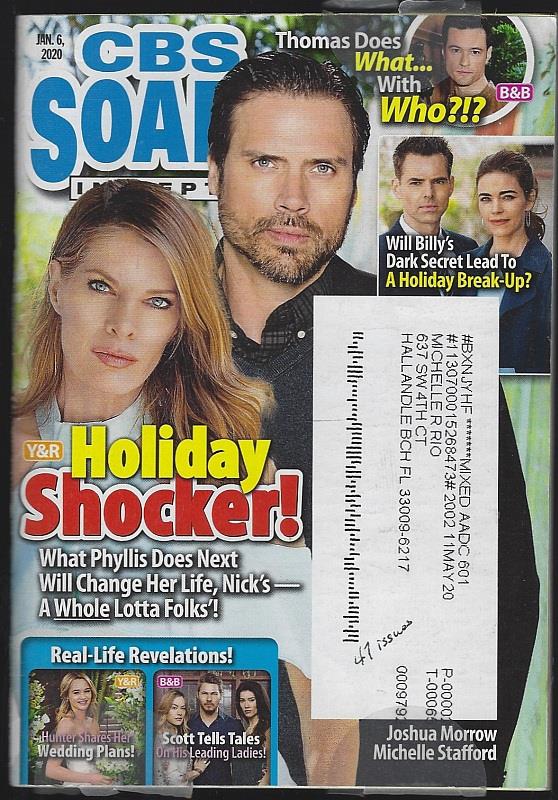 C B S Soaps In Depth - Cbs Soaps in Depth Magazine January 6, 2020
