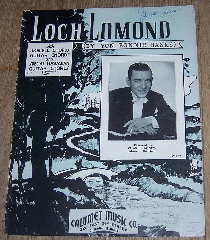 Sheet Music - Loch Lomond By Yon Bonnie Banks