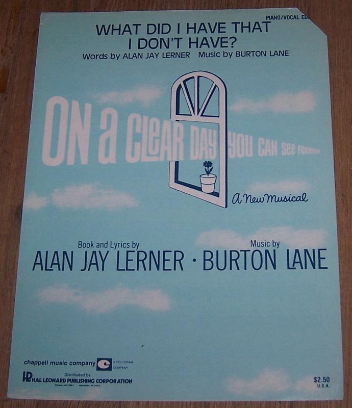 Sheet Music - What Did I Have That I Don't Have