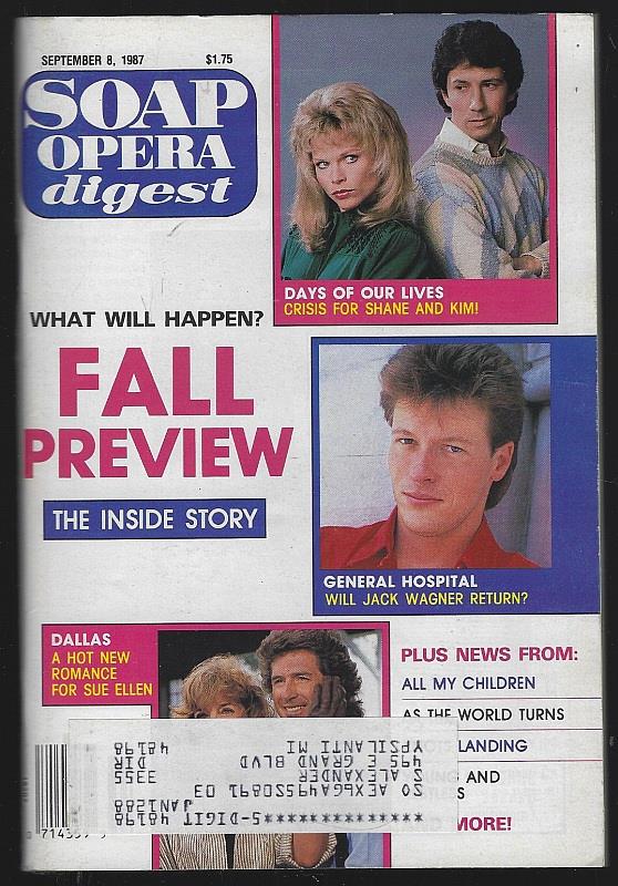 Soap Opera Digest - Soap Opera Digest September 8, 1987