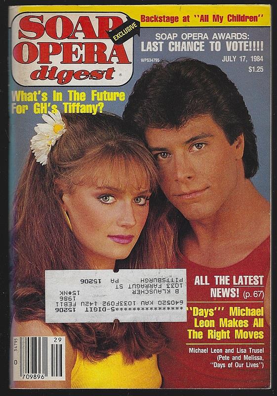 Soap Opera Digest - Soap Opera Digest July 17, 1984