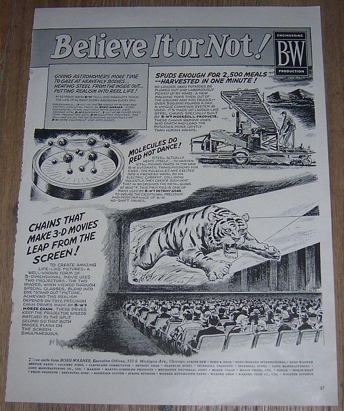 Advertisement - 1953 Borg-Warner Ripley's Believe Or Not Life Magazine Advertisement