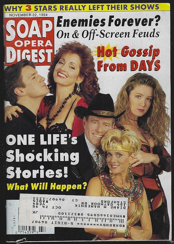 Soap Opera Digest - Soap Opera Digest November 22, 1994