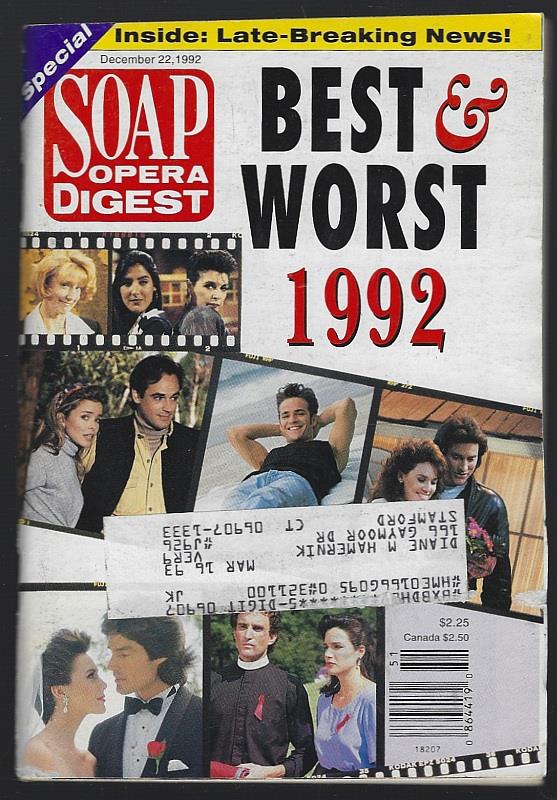 Soap Opera Digest - Soap Opera Digest December 22, 1992