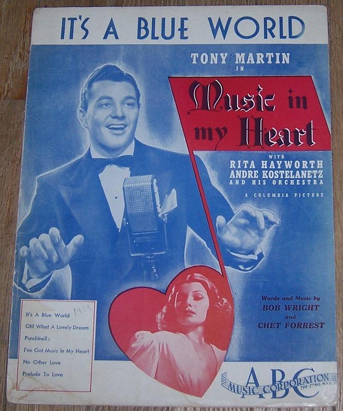Sheet Music - It's a Blue World