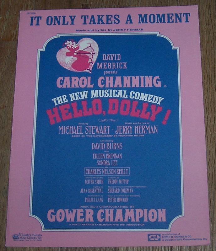Sheet Music - It Only Takes a Moment