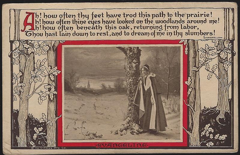 Postcard - Evangeline, Longfellow Poem