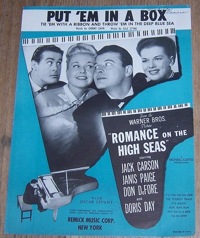 Sheet Music - Put 'em in a Box Tie 'em with a Ribbon an Throw 'em in the Deep Blue Sea